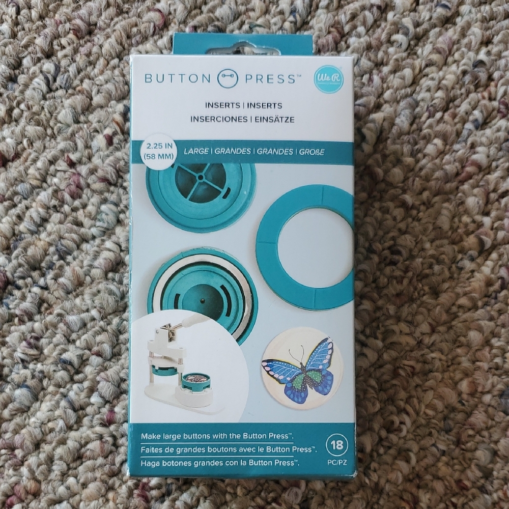 We R Memory Keepers Button Press Inserts - Teal
